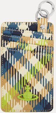 Vivienne Westwood Vertical Card Holder Buccia Darancia Fluro-tartan One Size Unisex