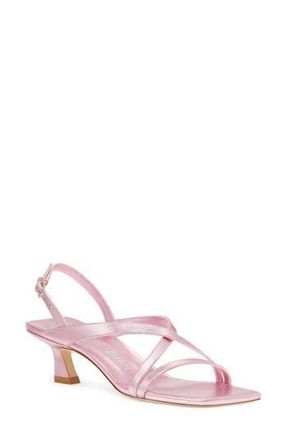 Stuart Weitzman Oasis 50 Kitten Heel Slingback Sandal in Cotton Candy at Nordstrom Rack, Size 6.5