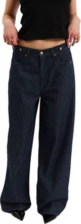 Daze Highland Baggy Jeans In Pinstripe