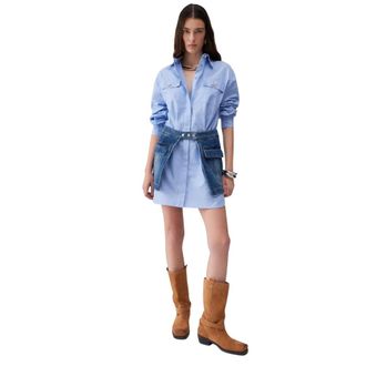 Liu Jo Kleedjes, Dames, Blauw, S, Denim, Ua 6331-D0244 Shirtjurk
