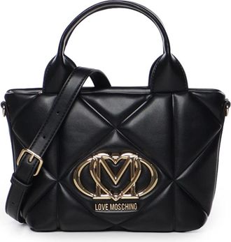 Love Moschino Mini crossbody tas - Dames - Tassen - Zwart - Maat: ONE Size Zijde