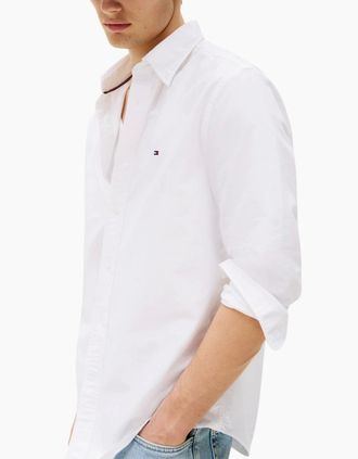 Tommy Hilfiger Mens TOMMY HILFIGER Mens Shirts Regular Fit Top - White - Size: Regular/36