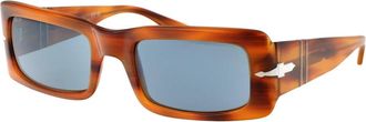 Persol Stijlvolle Francis Zonnebril voor de Zomer - Heren - Zonnebrillen - Bruin - 54 MM - Accessoires