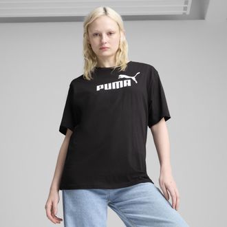 Puma T-shirt con logo Essentials No. 1 dal taglio morbido da donna, Abbigliamento, Nero, XXS