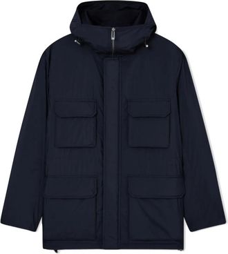 Armani Blouson Jacket - Heren - Winterjassen - Blauw - M - Wol - Jassen