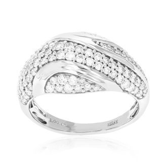 Vir Jewels 1 cttw Lab Grown Diamond Ring in Sterling Silver For Women