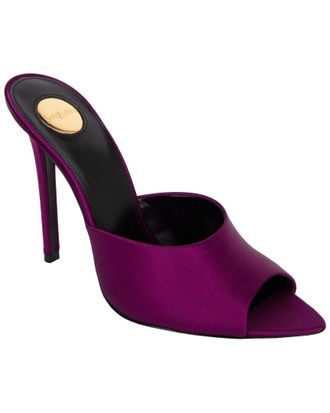 Saint Laurent Womens Silk Goldie Mule, Size 37.5, Never Worn (Authentic Pre- Loved)