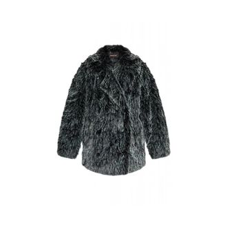 Michael Kors Faux Fur Peacoat - Dames - Jassen - Zwart - M - Polyester - Jassen