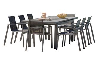 DCB Garden Venise - Conjunto De Comedor De Jard&iacute;n 8 Plazas De Aluminio Dcb Garden