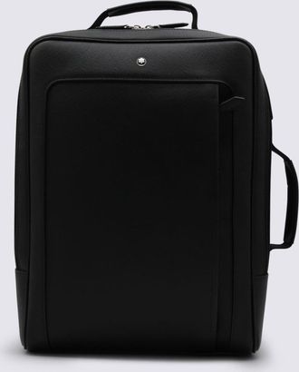 Montblanc Black Leather Backpack