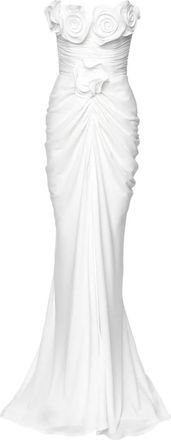 Ana Radu Abito da sera senza spalline - Bianco