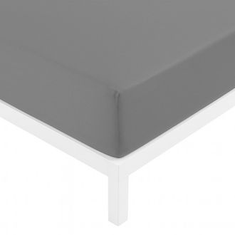 KASANOVA Lenzuolo con angoli singolo cotone percalle grigio