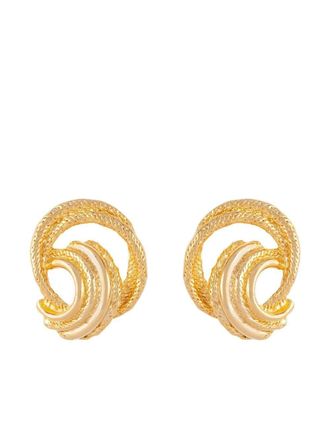 Susan Caplan Vintage Orecchini a clip anni 80 - Oro