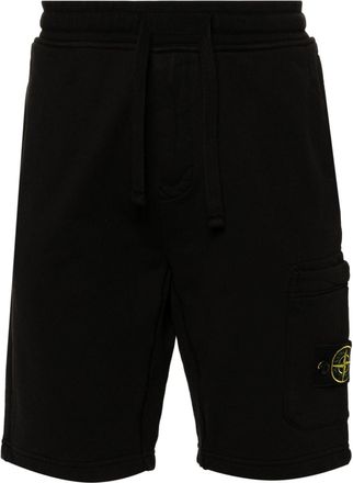 Stone Island Compass-badge cotton track shorts - men - Cotton - M - Black