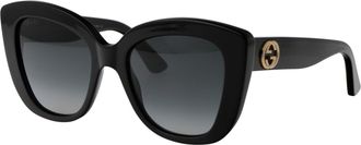 Gucci Womens Sunglasses Gg0327s Black Acetate Black-Grey Black/grey