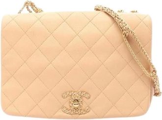 Chanel Borsa a spalla Matelass&eacute; in pelle di agnello Pre-owned - - Pre-owned - Donna - Beige - ONE SIZE