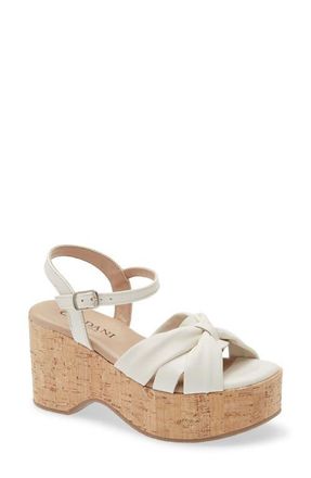 Cordani Jeffy Cork Platform Sandal in Cream Leather at Nordstrom, Size 5.5Us