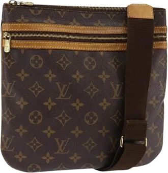 Louis Vuitton Pre-owned Cross Body Bags, female, Brown, Size: ONE SIZE Pre-owned Canvas Cross Body Bag