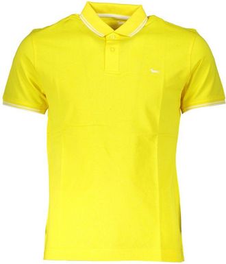 Harmont & Blaine Mens Polo Shirt Short Sleeve Top - Yellow Cotton - Size Large