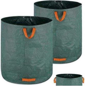 OEM Bolsa De Jard&iacute;n 500l 50 Kg Plegable Bolsa De Residuos Vegetales Bolsa Sanitaria Tejido Reforzado 2pcs Limpieza