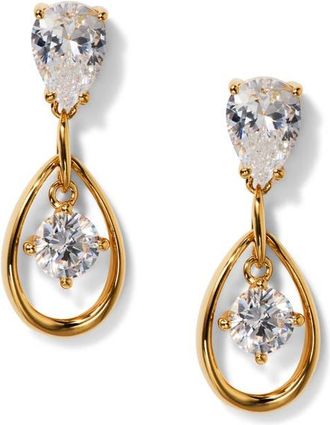 Nadri It Girl Short Drop Earrings in Gold at Nordstrom