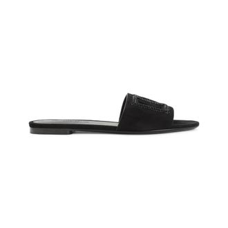 Dolce & Gabbana Schoenen, Dames, Zwart, 36 EU, Leer, Leren Slippers