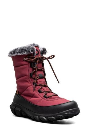Bogs Cedar Quilted Waterproof Boot in Garnet at Nordstrom, Size 9.5