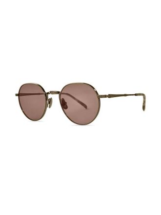 Mr. Leight HACHISATGMBSHSFTAHR Round Metal Frame Sunglasses - Gold