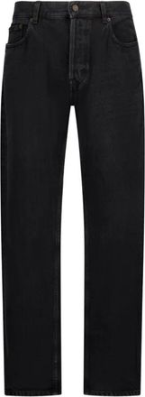 Saint Laurent Straight Fit Jeans, male, Black, W31, Cotton Straight Jeans