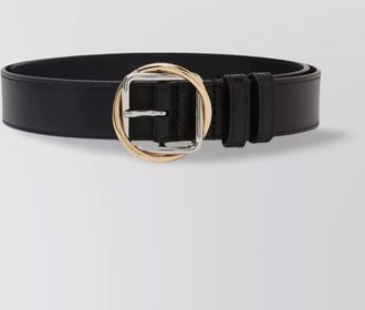 Jacquemus leather square buckle belt with interlocking detail
