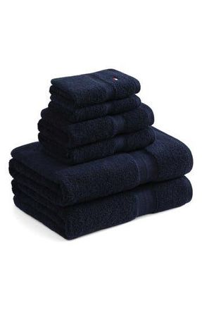 Tommy Hilfiger Modern American Terry 6-Piece Towel Set in Dark Blue at Nordstrom Rack