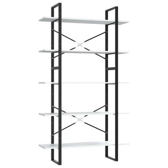 vidaXL Vidaxl - Estanter&iacute;a De 5 Niveles Madera Ingenier&iacute;a Blanca 100x30x175 Cm