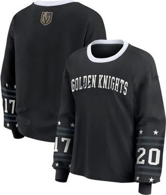 WEAR by Erin Andrews Womens WEAR by Erin Andrews Black Vegas Golden Knights Long-Sleeve Sport T-Shirt at Nordstrom, Size X-Large
