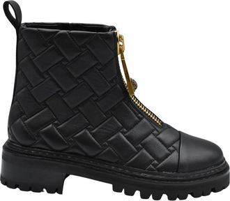 Kurt Geiger Zwarte leren laars met rits - Dames - Enkellaarsjes - Zwart - 36 EU - Leer - Schoenen