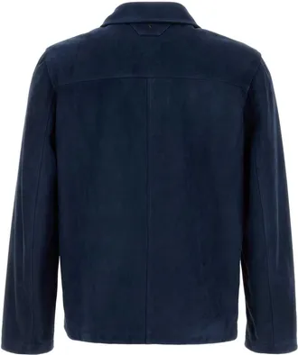 Santoro London Suede Jacket - Navy