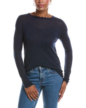 Autumn Cashmere Distressed Sheer Cashmere Sweater