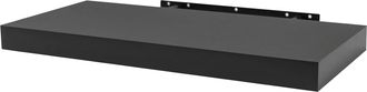 Woltu Woltu - Estanter&iacute;a Flotantes Negro Baldas 90cm Estante Para Pared De Tablero De Madera