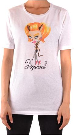 Dsquared2 T-shirt met korte mouwen - Dames - T-shirts - Wit - M - Tops