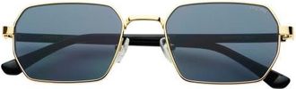 Freyrs Eyewear Superior Rectangular Unisex Sunglasses in Gold /Gray at Nordstrom