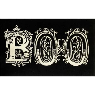R16 Home Boo Doormat in Black/white at Nordstrom Rack, Size 24X36 Ft