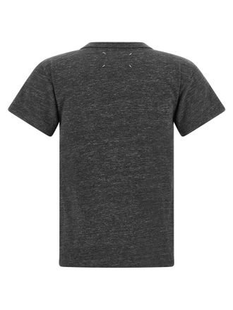 Maison Margiela Logo-Printed Cotton T-Shirt - Gray