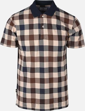 Aquascutum Mens Aquascutum Mens Macro Check Polo Shirt - Size: 42