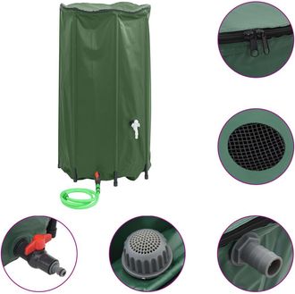 vidaXL Dep&oacute;sito De Agua Plegable Con Grifo Pvc 380 L Vidaxl