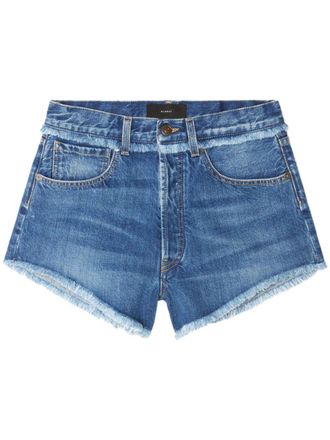 Alanui Spijkershorts met katoenen franje - Blauw