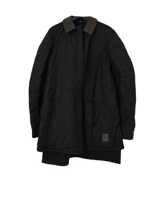 Loewe Black Leather Collared Jacket/Coat Size S