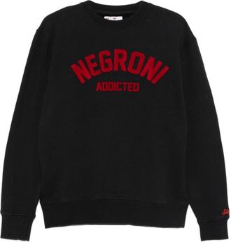 MC2 Saint Barth Black Crewneck Graphic Sweatshirt