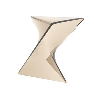 Leisure Mod Randolph Modern Accent Side Table Indoor and Outdoor Use Transparant Amber