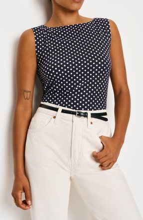 Reformation Dusk Stretch Knit Top in Dream Dot at Nordstrom, Size X-Small