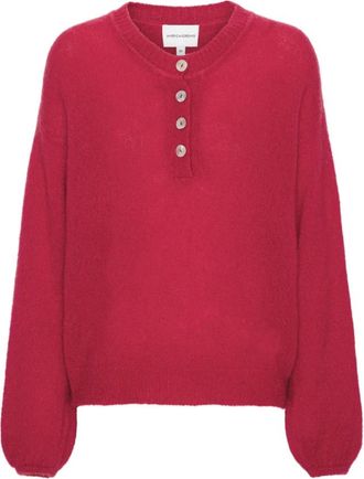 Americandreams Zelma Pullover - Dames - Ronde hals truien - Rood - M - Wol - Truien & Vesten