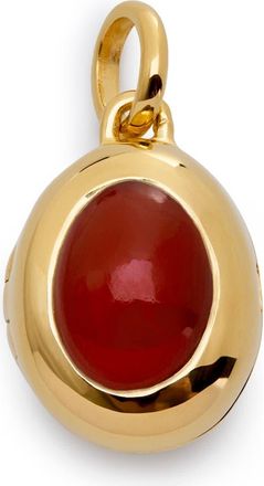 Monica Vinader Birthstone Locket Pendant in 18Ct Gold Vermeil /Red Onyx at Nordstrom